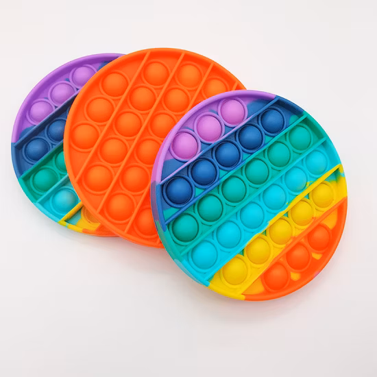 2022 New Design Silicone Ice Cream Push Bubble Fidget Toy Pop It Sensory Stress Relieve Autism Educational Toy for Kids Promotion