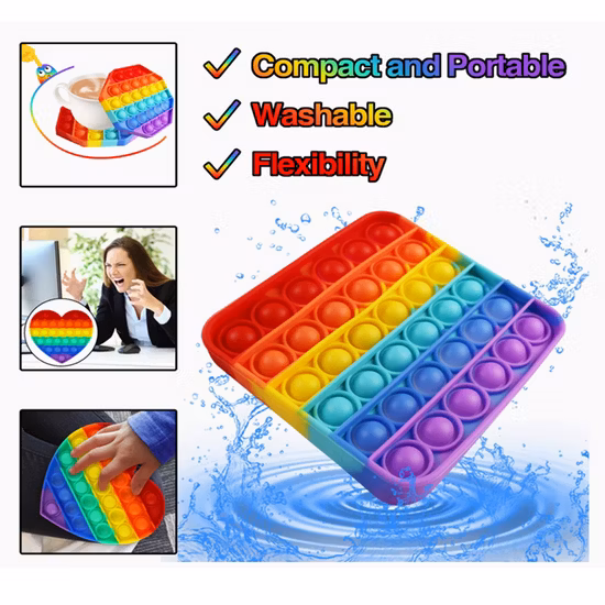2022 New Design Silicone Ice Cream Push Bubble Fidget Toy Pop It Sensory Stress Relieve Autism Educational Toy for Kids Promotion