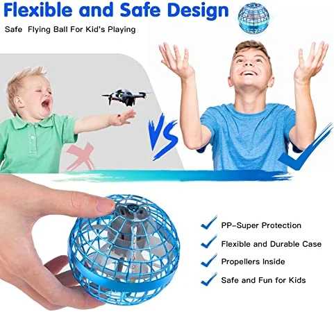 2022 Amazon Selling Flynova PRO Mini Drones Flying Ball Spinner LED Cool Space Orb Globe Shape Magic Controller Novelty Toys