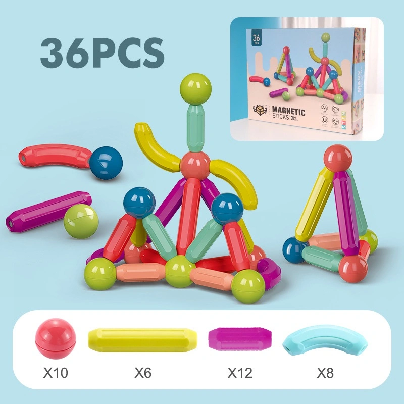 New Plastic Magnetic Stick Building Blocks Puzzle Stem Educational DIY Toys for Kids